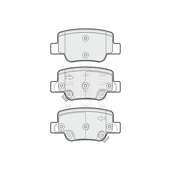 APEC BLUE BRAKE PADS (REAR) (R90) image