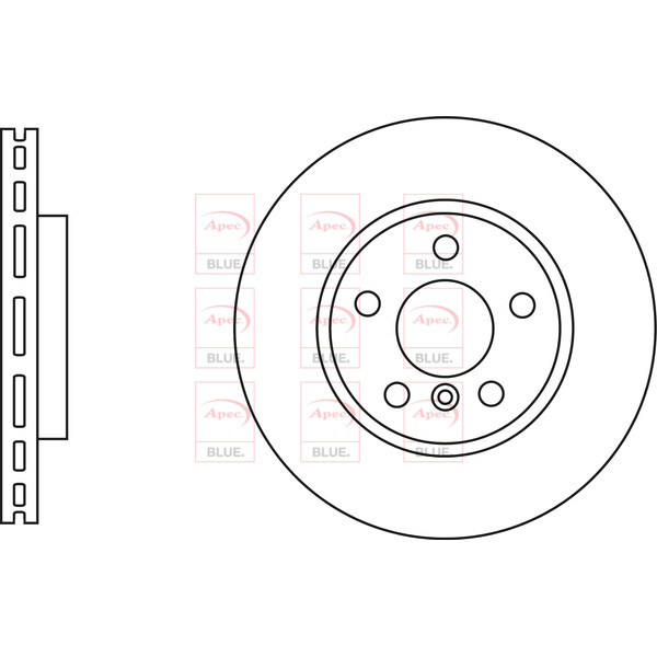 APEC BLUE BRAKE DISC (FRONT) (SINGLE) (R90) image