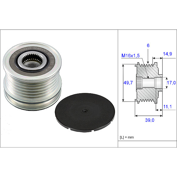OVER RUNNING ALTERNATOR PULLEY image