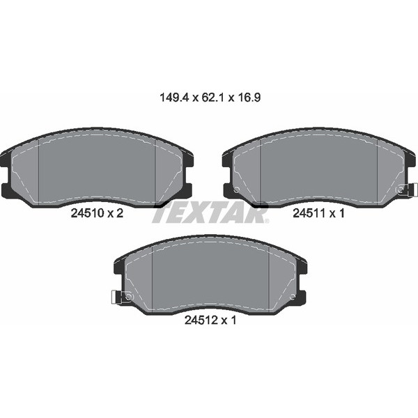 TEXTAR PC BRAKE PADS image