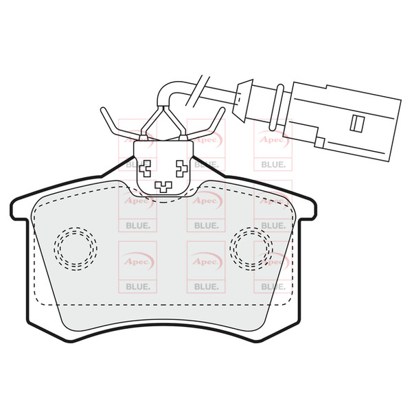 APEC BLUE BRAKE PADS (REAR) (R90) image