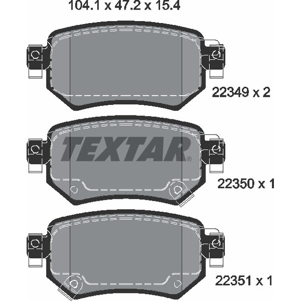 TEXTAR PC BRAKE PADS image