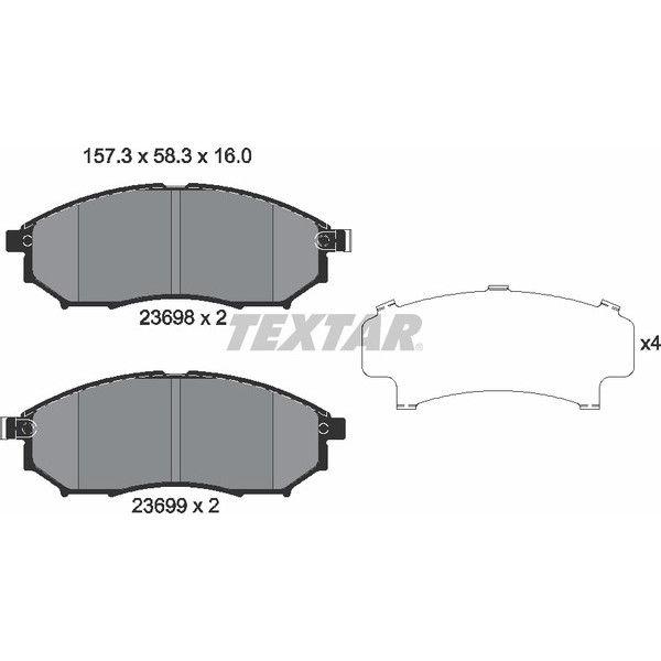 TEXTAR PC BRAKE PADS image