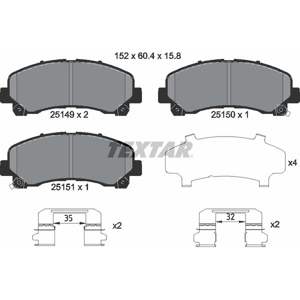 TEXTAR PC BRAKE PADS image