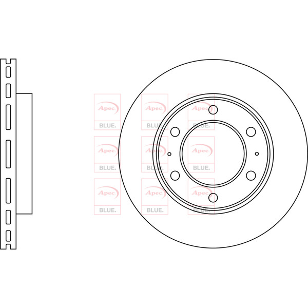 APEC BLUE BRAKE DISC (FRONT) (SINGLE) (R90) image