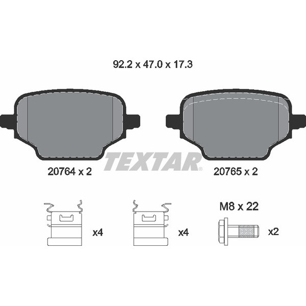 TEXTAR PC BRAKE PADS image