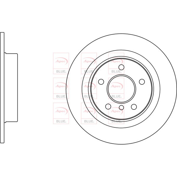 APEC BLUE BRAKE DISC (REAR) (SINGLE) (R90) image