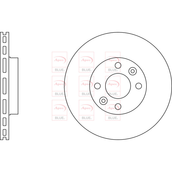 APEC BLUE BRAKE DISC (FRONT) (SINGLE) (R90) image