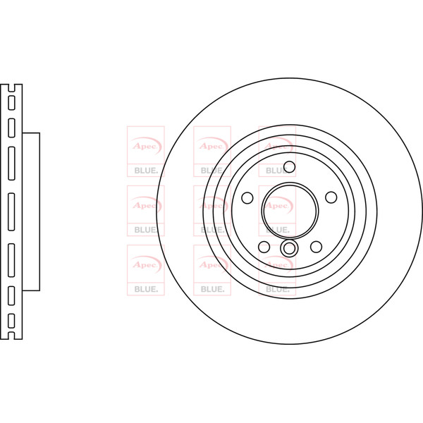 APEC BLUE BRAKE DISC (REAR) (SINGLE) (R90) image