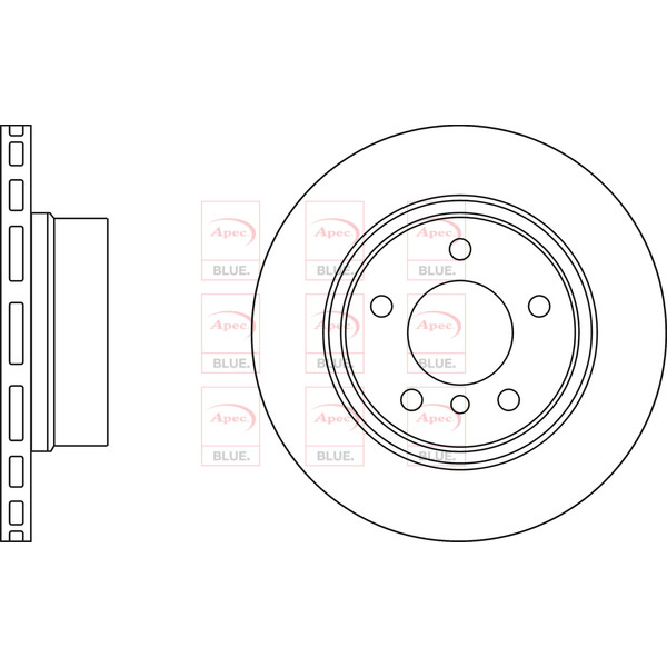 APEC BLUE BRAKE DISC (REAR) (SINGLE) (R90) image