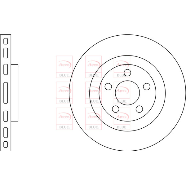 APEC BLUE BRAKE DISC (FRONT) (SINGLE) (R90) image