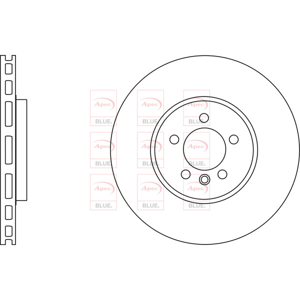 APEC BLUE BRAKE DISC (FRONT) (SINGLE) (R90) image