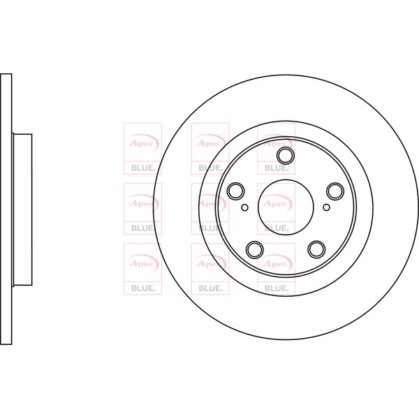 APEC BLUE BRAKE DISC (REAR) (SINGLE) (R90) image
