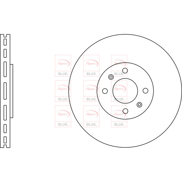 APEC BLUE BRAKE DISC (FRONT) (SINGLE) (R90) image