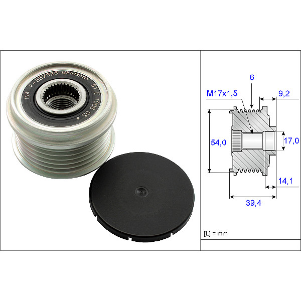 OVER RUNNING ALTERNATOR PULLEY image
