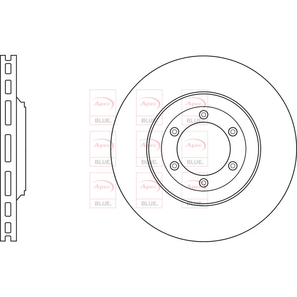 APEC BLUE BRAKE DISC (FRONT) (SINGLE) (R90) image
