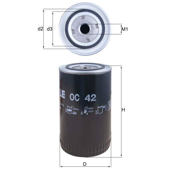 OIL FILTER - SPIN ON image
