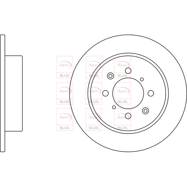 APEC BLUE BRAKE DISC (REAR) (SINGLE) (R90) image