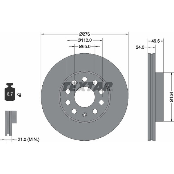 TEXTAR PC BRAKE DISCS image