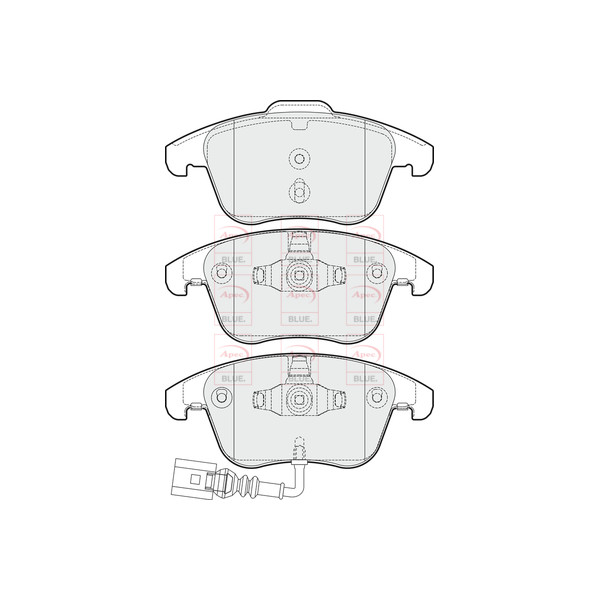 APEC BLUE BRAKE PADS (FRONT) (R90) image