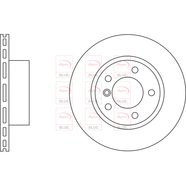 APEC BLUE BRAKE DISC (FRONT) (SINGLE) (R90) image