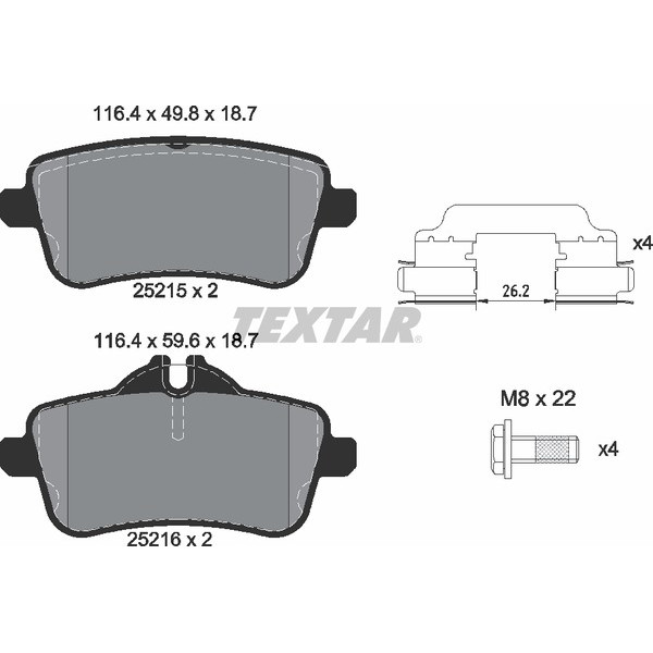 TEXTAR PC BRAKE PADS image