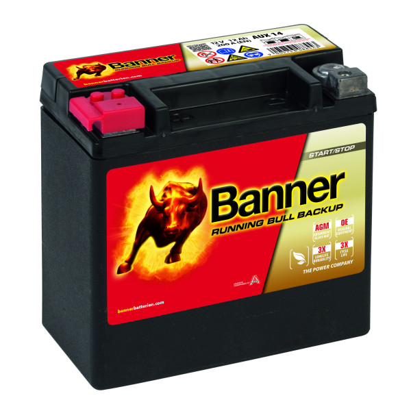 AUX14 12AH RUNNING BULL AGM BACK UP BATT image