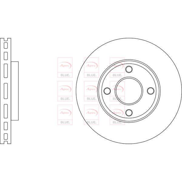 APEC BLUE BRAKE DISC (FRONT) (SINGLE) (R90) image