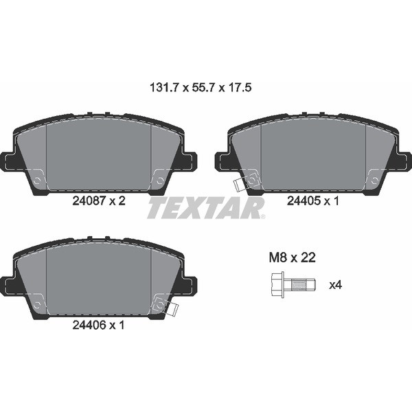 TEXTAR PC BRAKE PADS image