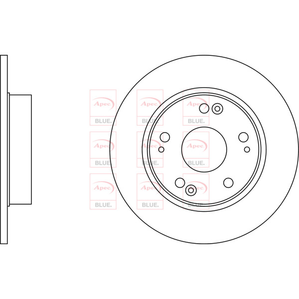 APEC BLUE BRAKE DISC (REAR) (SINGLE) (R90) image