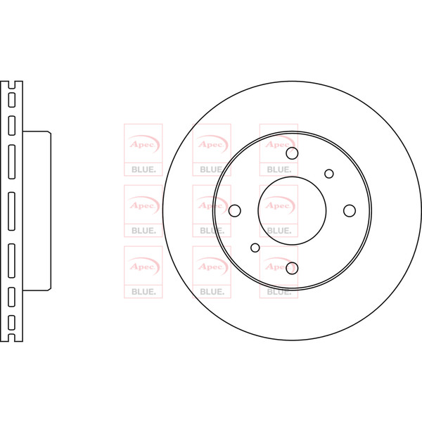 APEC BLUE BRAKE DISC (FRONT) (SINGLE) (R90) image