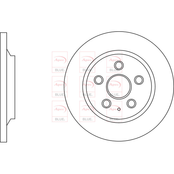 APEC BLUE BRAKE DISC (REAR) (SINGLE) (R90) image