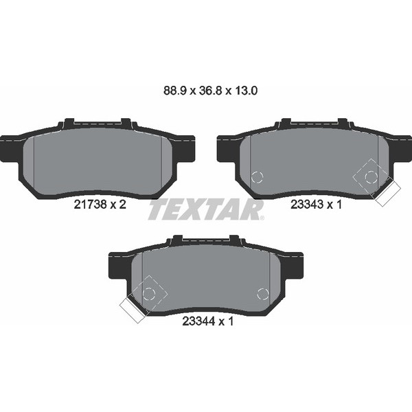 TEXTAR PC BRAKE PADS image