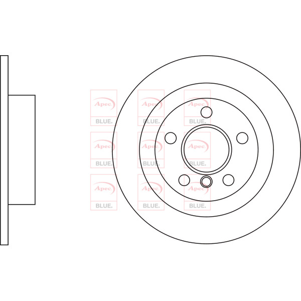 APEC BLUE BRAKE DISC (REAR) (SINGLE) (R90) image