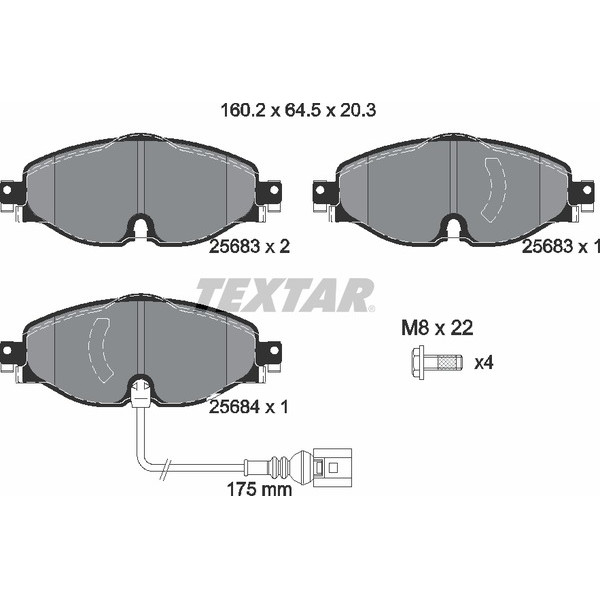 TEXTAR PC BRAKE PADS image