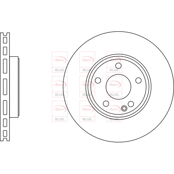APEC BLUE BRAKE DISC (FRONT) (SINGLE) (R90) image