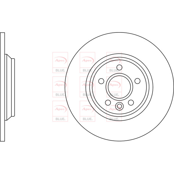 APEC BLUE BRAKE DISC (REAR) (SINGLE) (R90) image