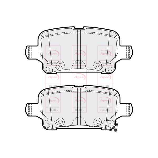 APEC BLUE BRAKE PADS (REAR) (R90) image