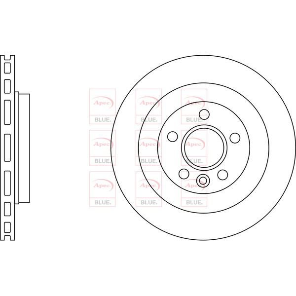 APEC BLUE BRAKE DISC (REAR) (SINGLE) (R90) image