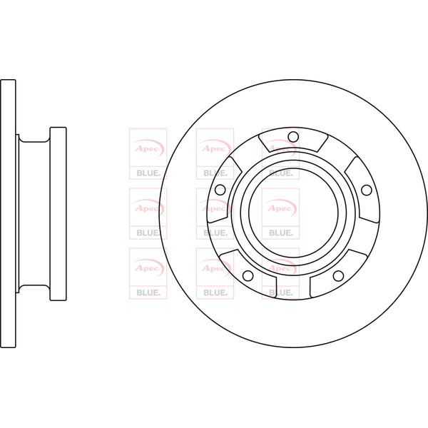 APEC BLUE BRAKE DISC (REAR) (SINGLE) (R90) image
