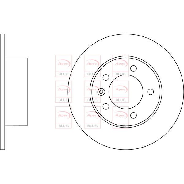APEC BLUE BRAKE DISC (REAR) (SINGLE) (R90) image