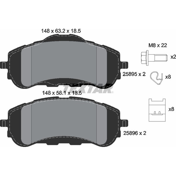 TEXTAR PC BRAKE PADS image