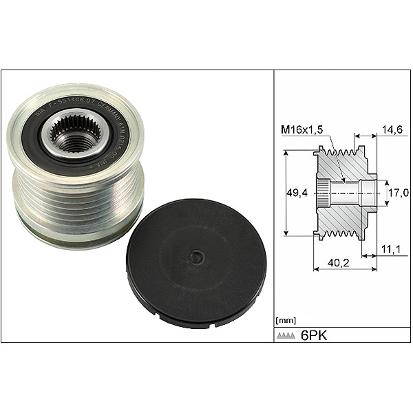 OVER RUNNING ALTERNATOR PULLEY image