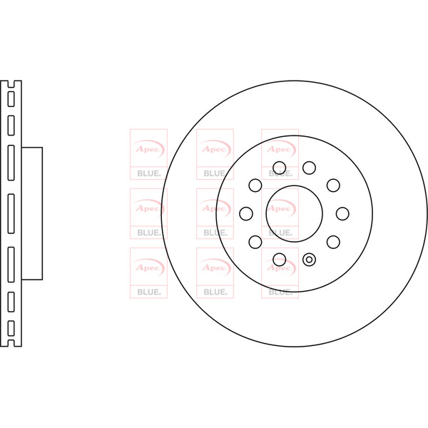 APEC BLUE BRAKE DISC (FRONT) (SINGLE) (R90) image