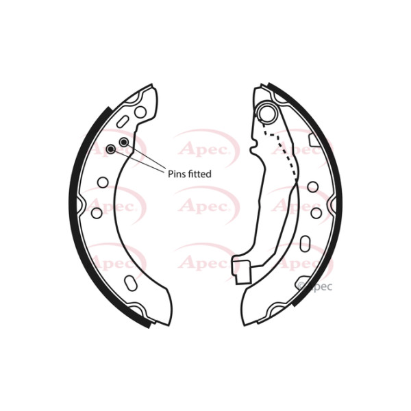 APEC BRAKE SHOES (REAR) (R90) image