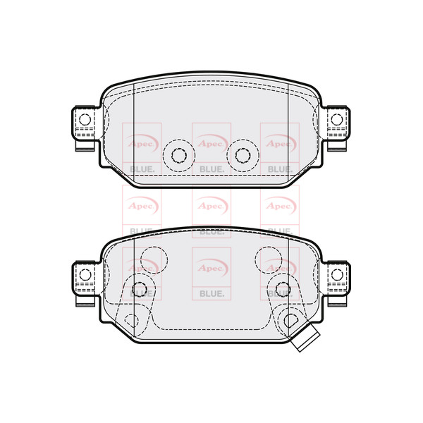 APEC BLUE BRAKE PADS (REAR) (R90) image