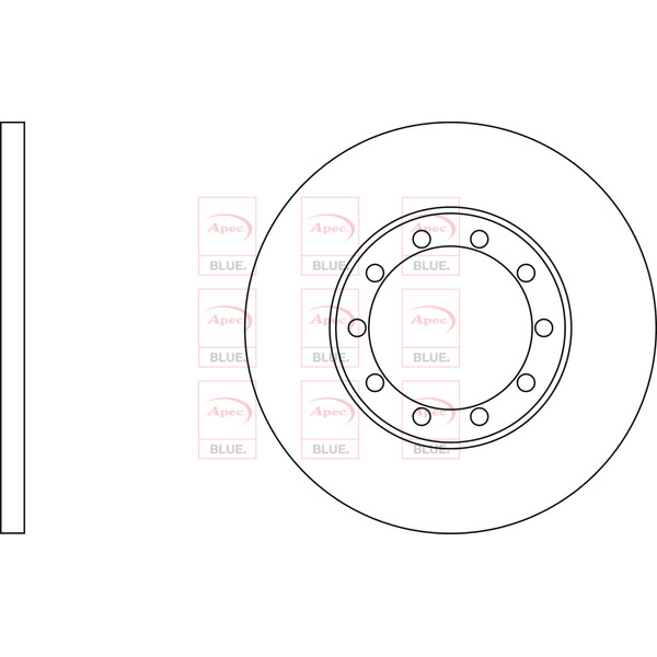 APEC BLUE BRAKE DISC (REAR) (SINGLE) (R90) image