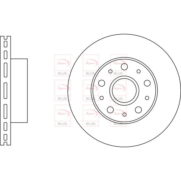 APEC BLUE BRAKE DISC (FRONT) (SINGLE) (R90) image