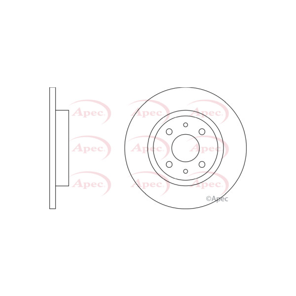 APEC BRAKE DISC (FRONT) (SINGLE) image