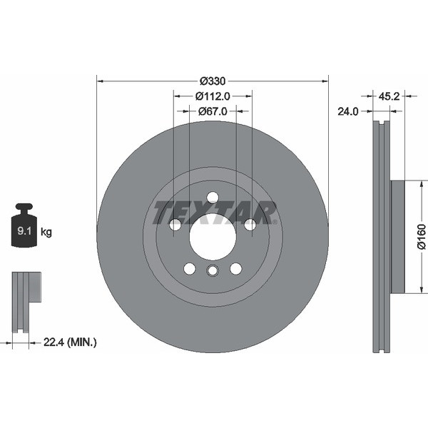 TEXTAR PC BRAKE DISCS image